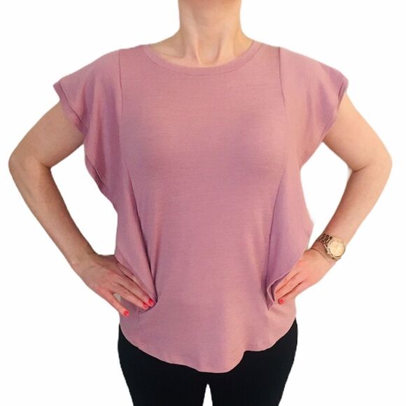 Gap Pink Ruffle Sleeve Top - Picture 2 of 8